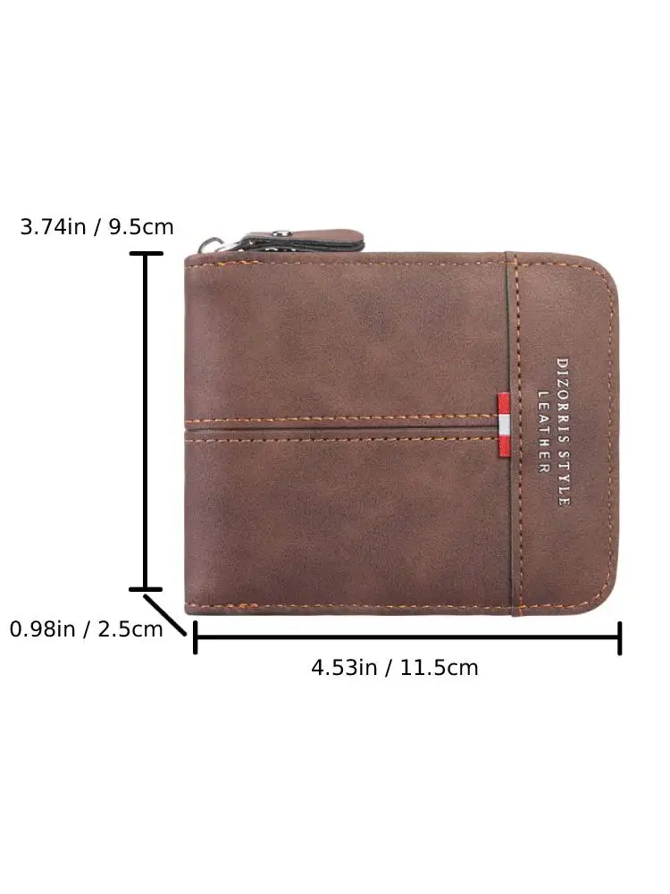 高品質ビジネスメンズショートウォレットジッパーマネーバッグカードホルダーPUレザー多機能カードスロットコインパース男性用