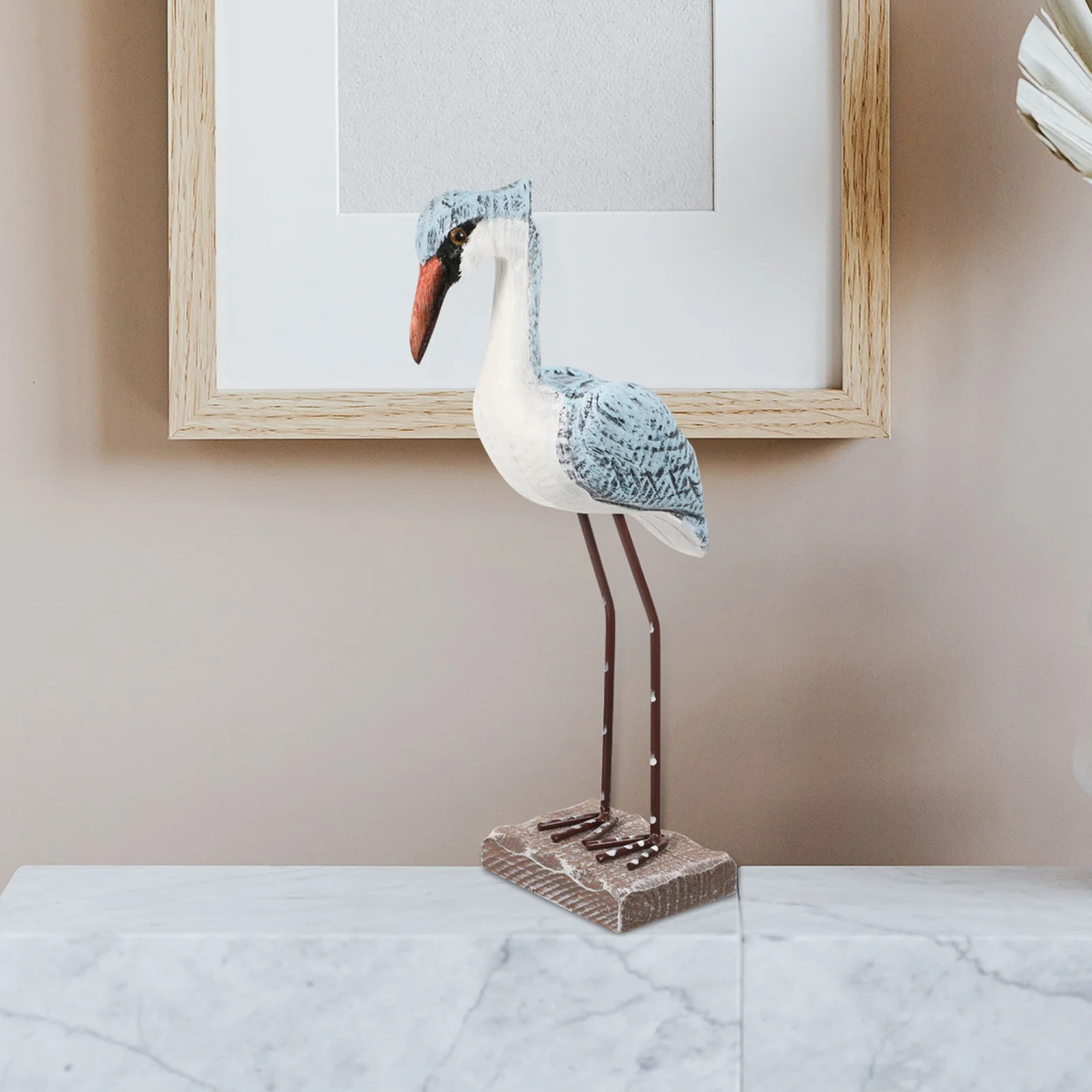 

Wooden Seagull Decoration Elegant Home Tabletop Ornament for Christmas Birthday Wedding Festival Nautical Seabird Statue