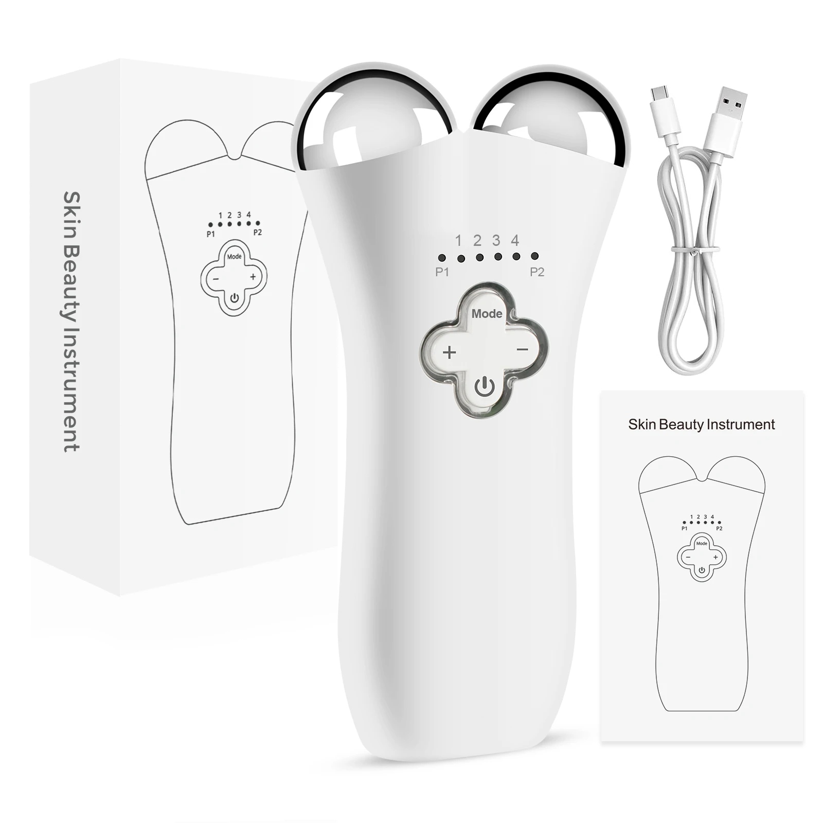 Popular custom logo massager roller skin tightening wrinkle remover face face toning device