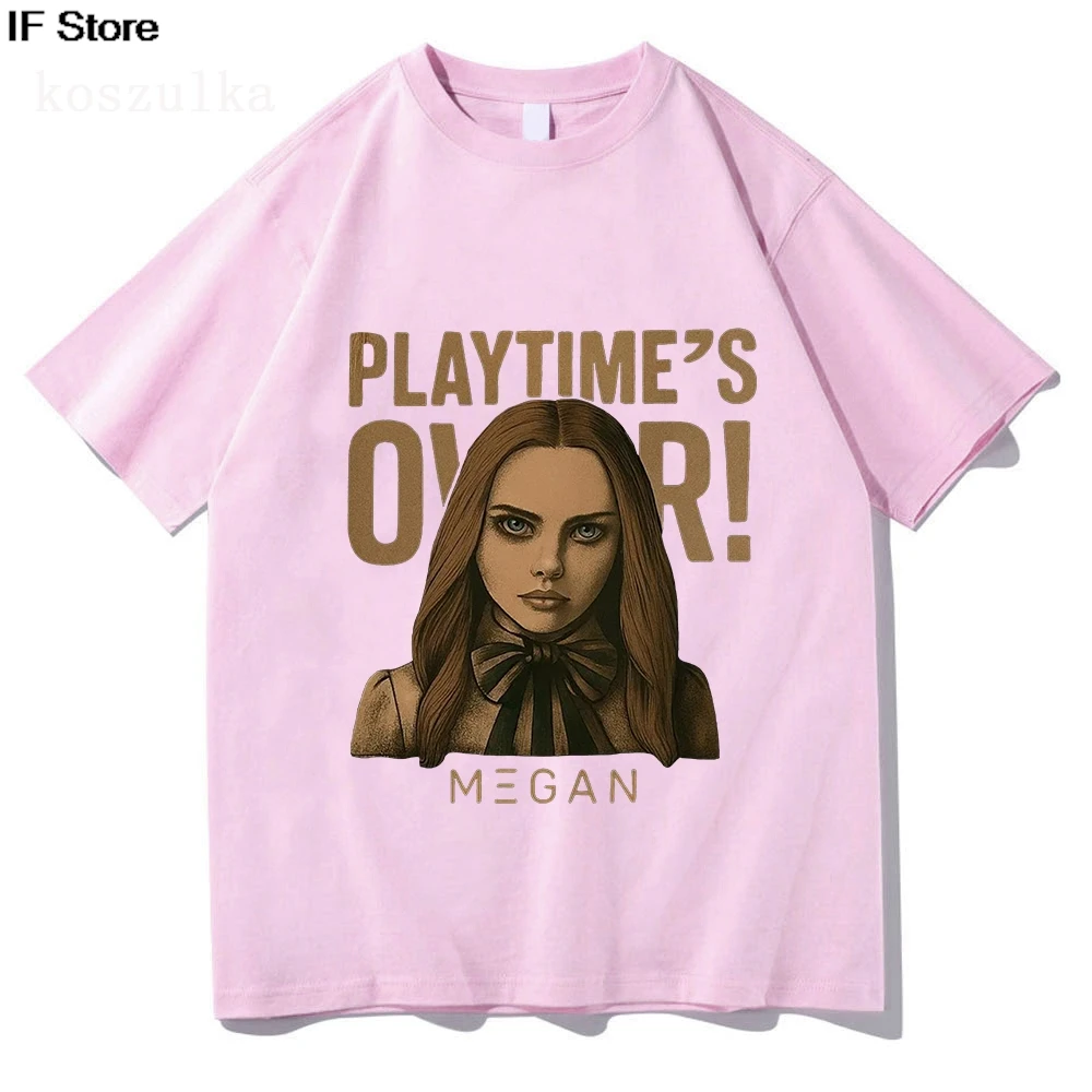 M3GAN 2.0 البوب الفن تي شيرت 2025 فيلم الخيال العلمي الرعب الجرافيك بلايز قصيرة الأكمام القطن الإناث تي شيرت موضة فيلم الطباعة تيز