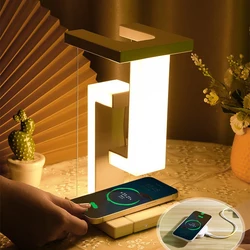 Wireless Charging LED Desk Lamp Mobile Phone Wireless Charging Bedroom Bedside Night Lights Home Decoratio Bedroomn Table Lamps