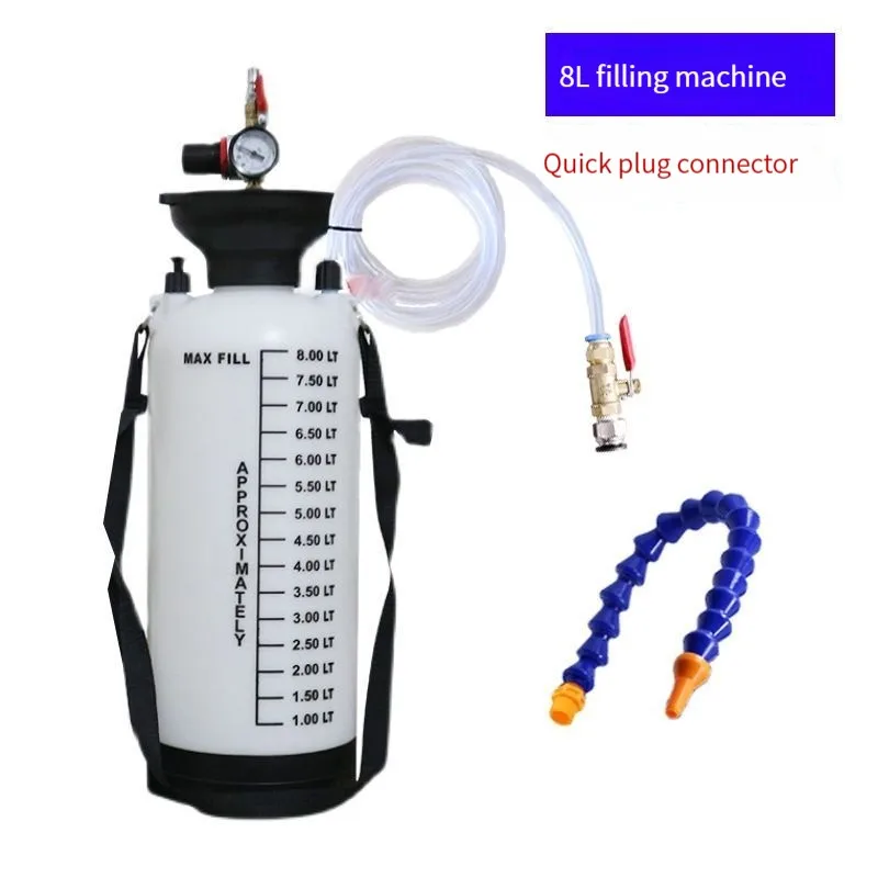 8L Pneumatic Filler Gear Transmission Fluid Tanker Car Gearbox Grease Injector Oil Tanker
