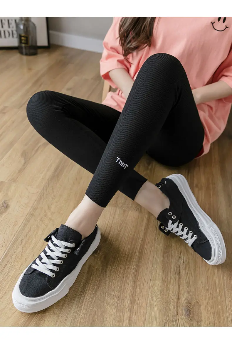 Leggings da donna Lounge a zampa d'elefante stile pendolare Eleganza Coppia neutra Strisce elastiche Vestibilità ampia Raffreddamento Drappeggio da donna