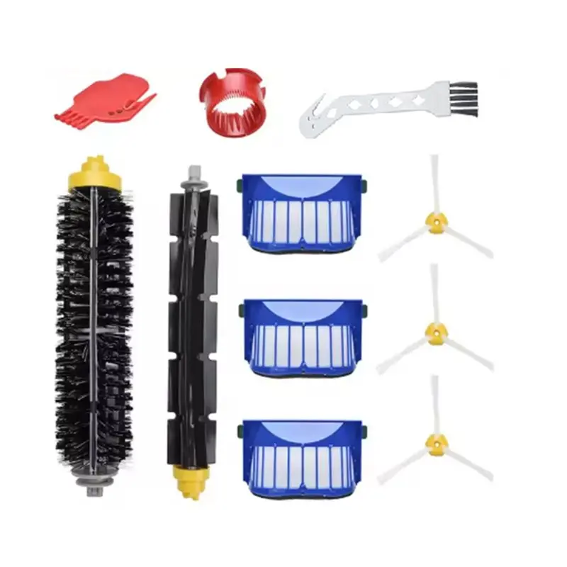 BBNV-Piezas de repuesto para Irobot Roomba 675 670 665 690 692 694 671 677 650 655 614, filtro de cepillo lateral principal para aspiradora (11 piezas)