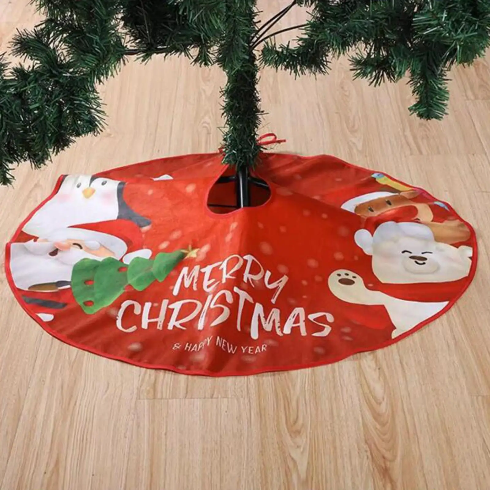 Christmas Tree Skirt Base Cover Diameter 90cm Christmas Supplies Warm Xmas Tree