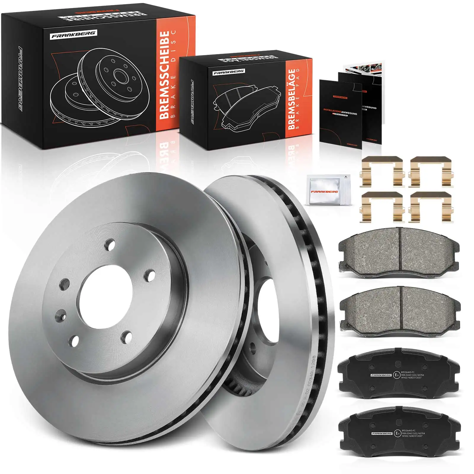 Frankberg 2x Remschijven 4x Remblokken Vooras Voor Chevrolet Captiva C100 C140 Opel Antara L07 4810774 96626070 19168899