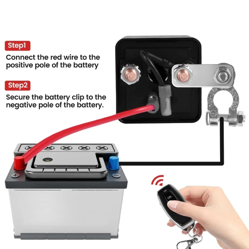 Vehicle Boat Battery Cutoff Isolator Disconnect Set, 200A 12V, for Enhancing Auto Security Prevent Battery Drain