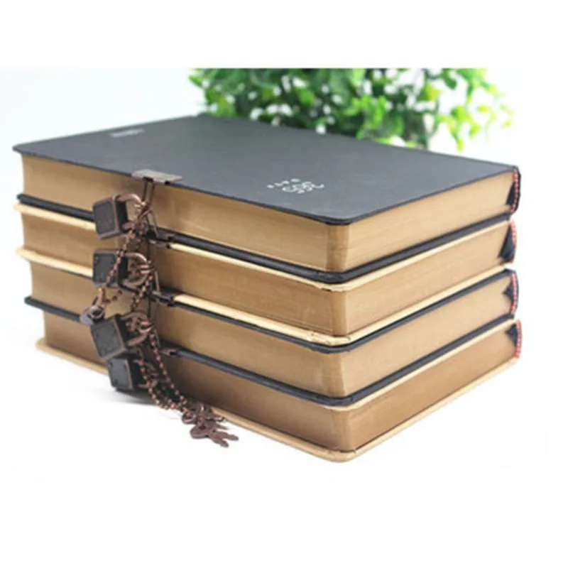 New Kraft Paper Blank Sketch Book Privacy Lock 365 Days Daily Handwriting Planner