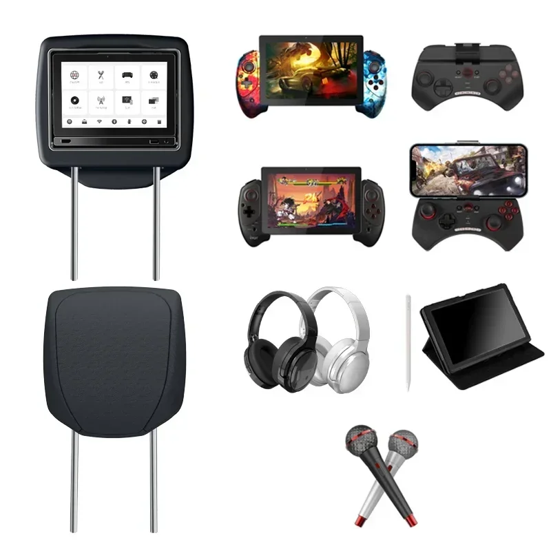 

News Android Car Headrest monnitor Rear Screen For tessla Model 3/Y Bluetooth WIFI Multimedia Player Touch Screen