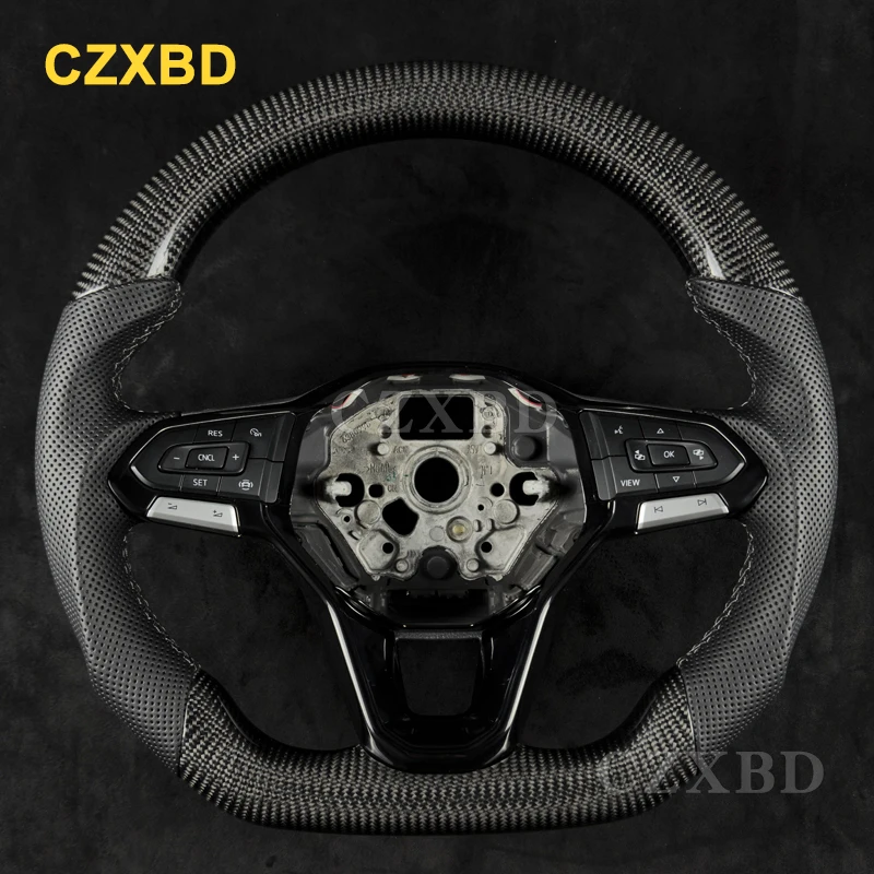 

For Volkswagen VW Magotan Passat CC Real Carbon Steering Wheel High Quality Leather Customized