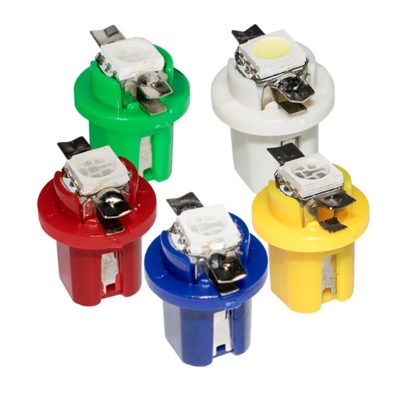 10 قطعة T5 B8.5d مصباح ليد لوحة سيارة سرعة أضواء لمبة لشروليه لاكيتي أوبترا نوبيرا فيفا جينترا سوزوكي فورينزا رينو