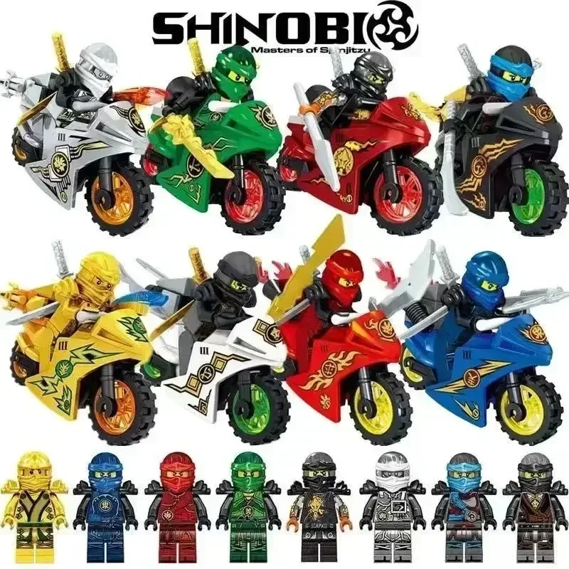 MINI doll phantom ninja gold Lloyd Ni compatible cool motorcycle assembled building blocks doll boy toy gift