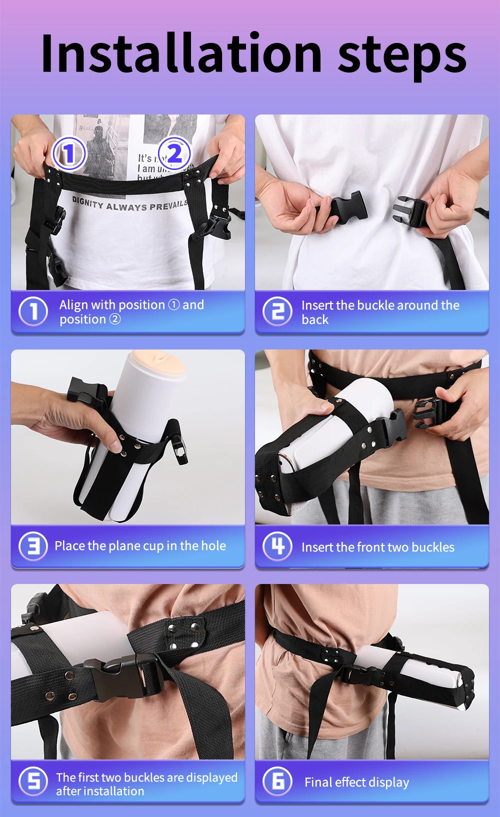 Adjustable Strap-on Automatic Male Masturbation Cup Wearable Sex Harness Male Hands Free Masturbator Sex Toys For Man