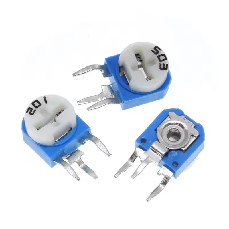 10pcs Rm063 Rm-063 100 200 500 1k 2k 5k 10k 20k 50k 100k 200k 500k 1m Ohm Trimpot Trimmer Potentiometer Variable Resistor