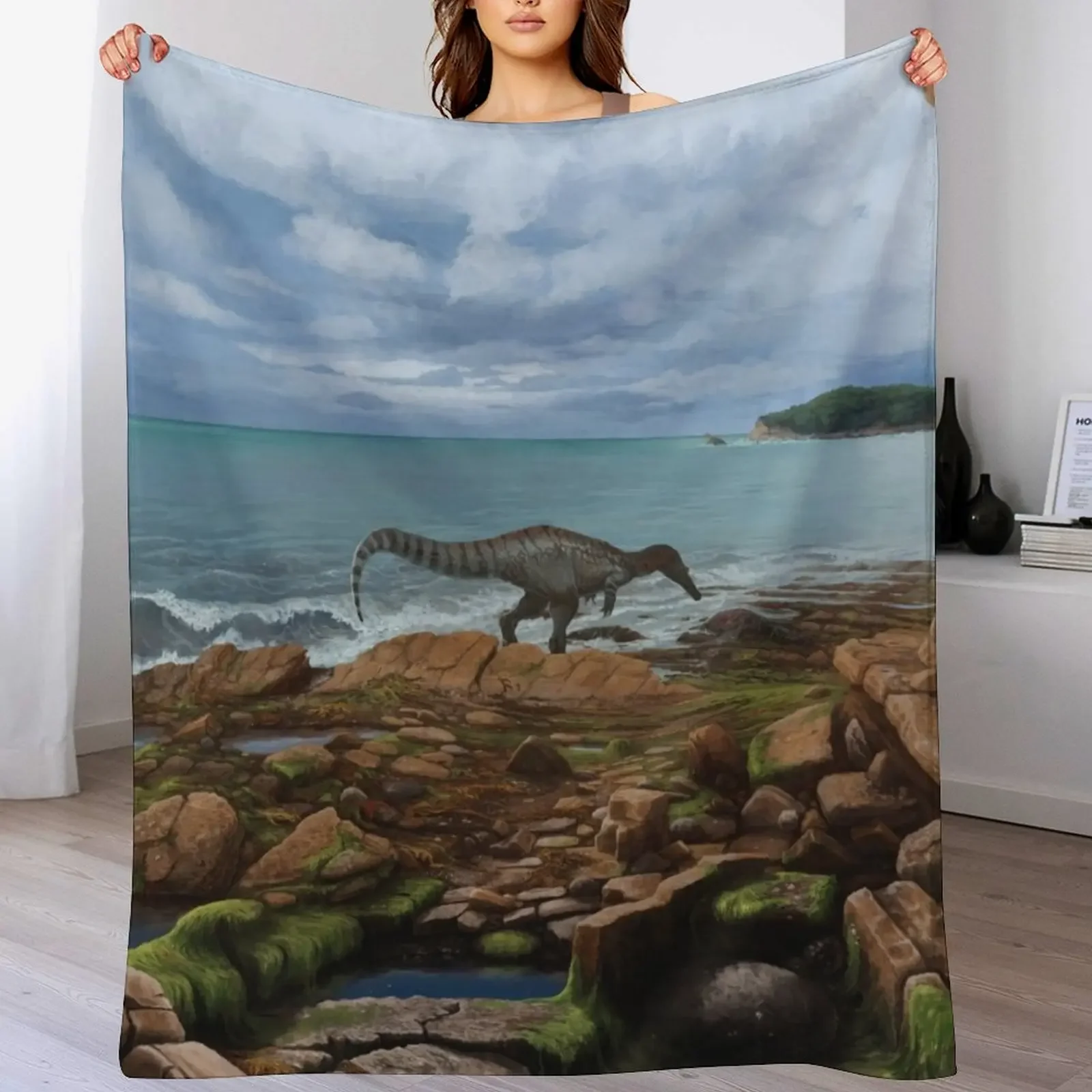 Baryonyx walkeri Throw Blanket Decorative Sofa blankets and throws Blankets