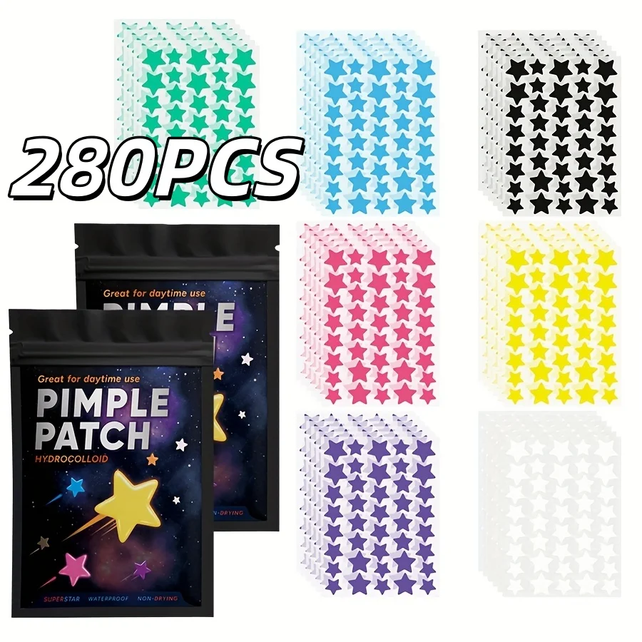 

Star Pimple Patches for Face Hydrocolloid, 280 Patches, Hydrocolloid Acne Patch, Cute Star Pimple Patch