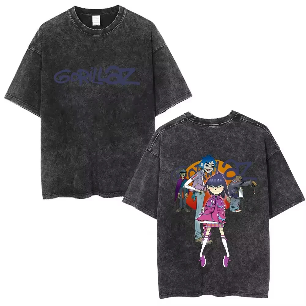 Gorillaz The Now Now Album Graphic T-shirt Unisex Men Women Cotton Printed Short Sleeve Oversized Rock Top Summer 2026 Hot Sale