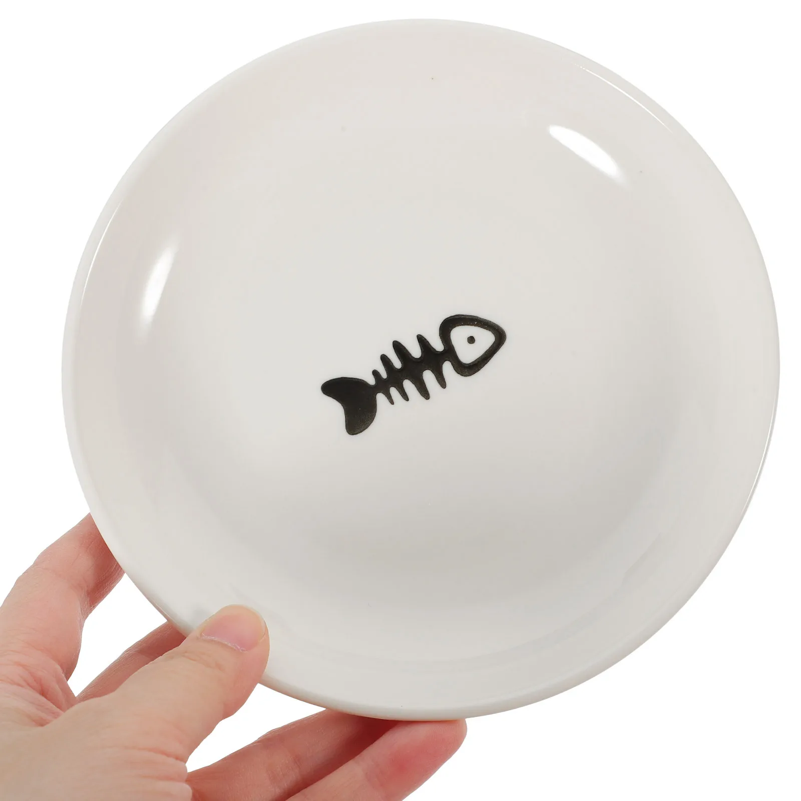 

3 Pcs Cat Food Plate Pet Bowl Cats Round Dish Plates Kitten Feeding Bowls Dishes