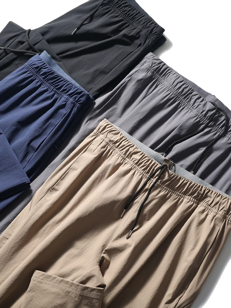 

Легкие дышащие спортивные повседневные мужские брюки Qui Dry для улицы, эластичные мягкие брюки, модные городские брюки