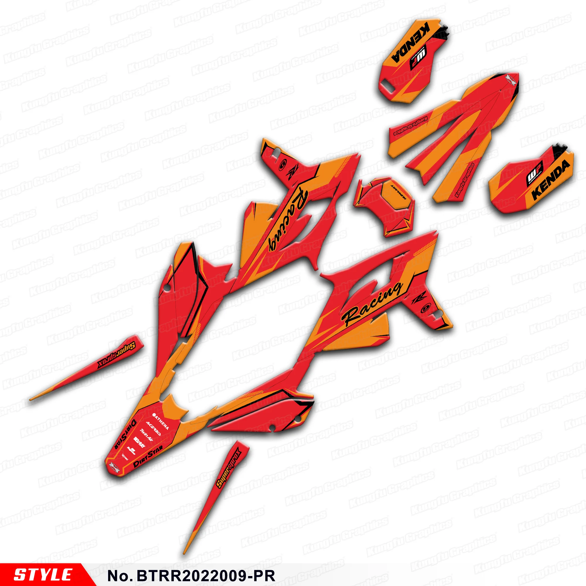 

JY RACING Racing Graphics Stickers Set for Beta RR 125 200 250 300 350 390 430 480 RR 2020 2021 2022, BTRR2022009-PR