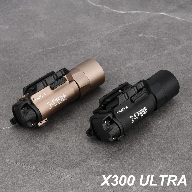 Tactical Surefir X300 X300U Ultra X300V XH35 Metal Pistol Gun Strobe LED Light Fit 20mm Rail Airsoft Hanging Hunting Flashlight