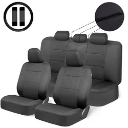 Universal Size Car Seat Covers Set With Steering Wheel Covers 2 Shoulder Protection Rear Seat Can Split Car Accessories Interior