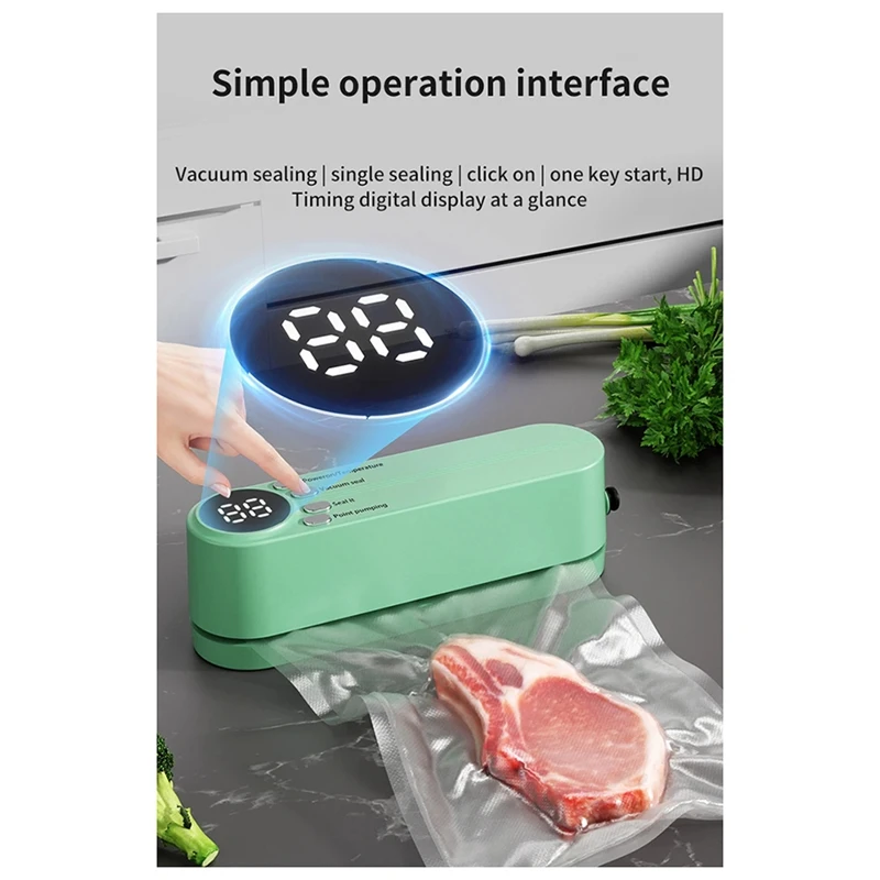 Mini Wireless Fully Automatic Vacuum Sealing Machine Household Small Portable Food Packaging Plastic Sealing Machine