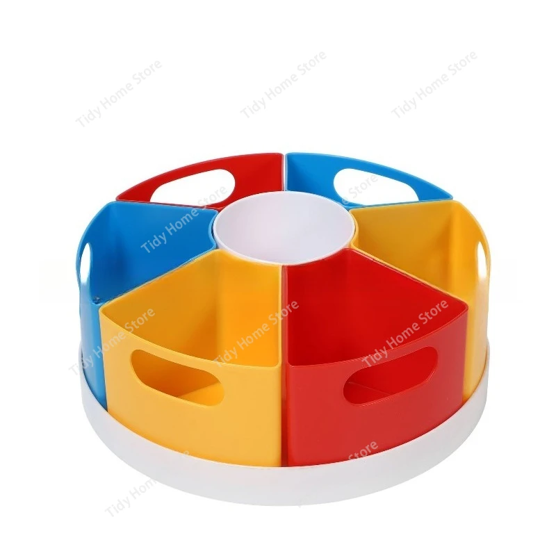 

10-inch Split-compartment Rotating Pen Holder Student Home Office Desktop Storage High Appearance Level Storage Box