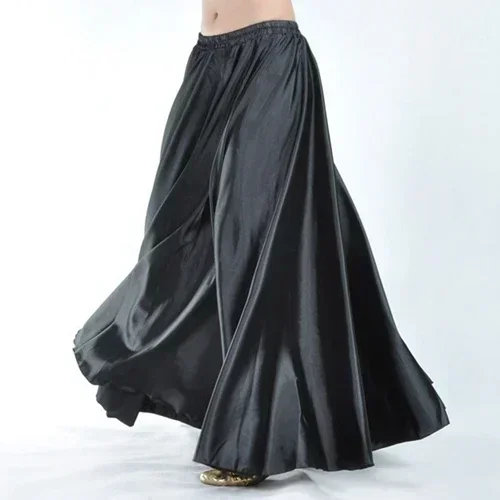 

Shining Satin Women Belly Dancing Costume Swing Skirts Full Circle Satin Skirts Plus Size Belly Dance Skirt 16 Colors
