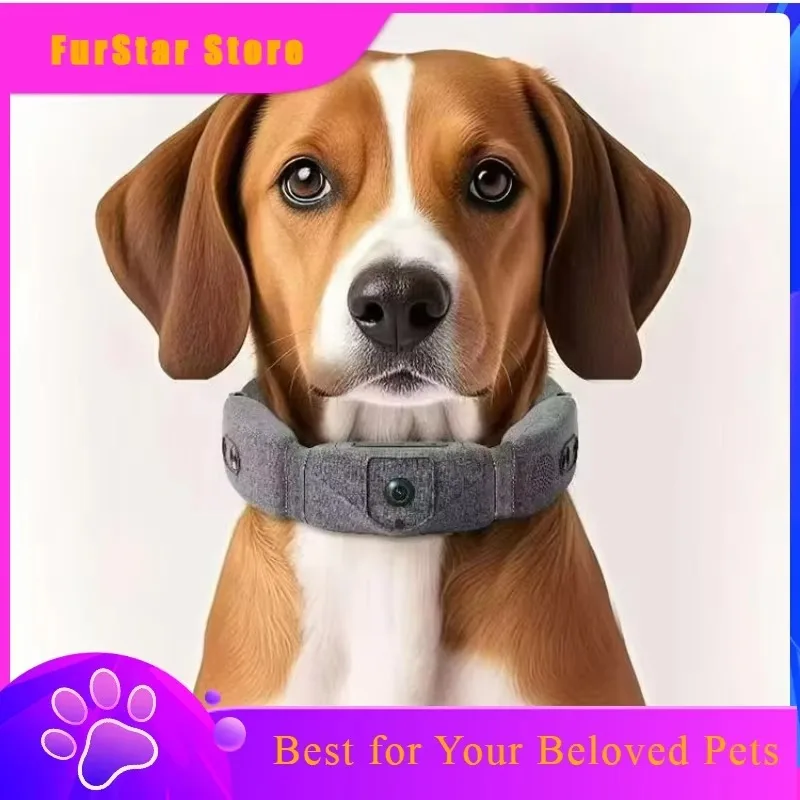 FurStarWaterproof 4G SIM Card Pet GPS Tracker Full HD 145 Wide Angle Camera Virtual Fence Real-Time Pet Monitoring Collar Mobile