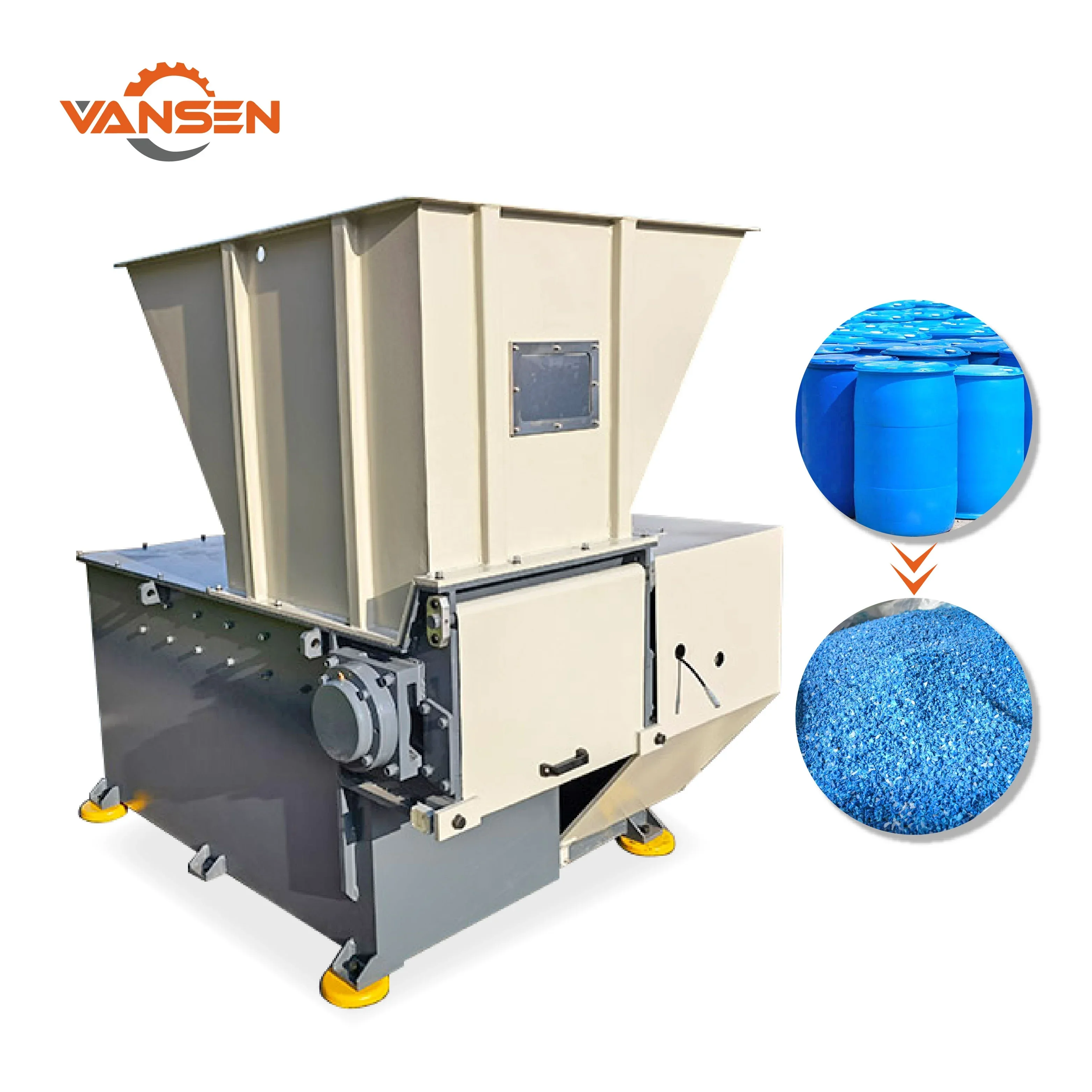 PP PE Film Foil Bags Single Shaft Shredder plastic shredder machine recycling shredder single shaft for plastic