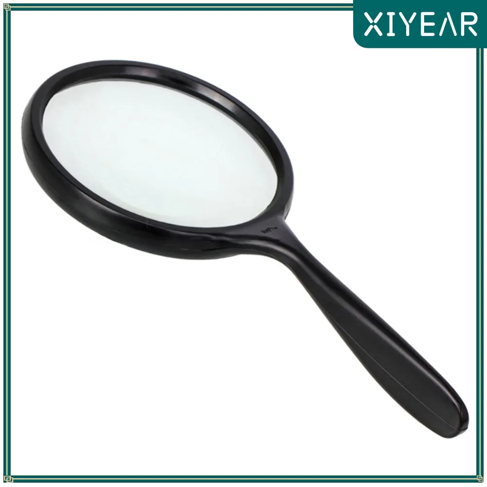 

Handheld Magnifier 100mm Crank 3x Large Mirror Magnifier Glass Lens Elderly Reading Jewellery Appreciation Magnifier