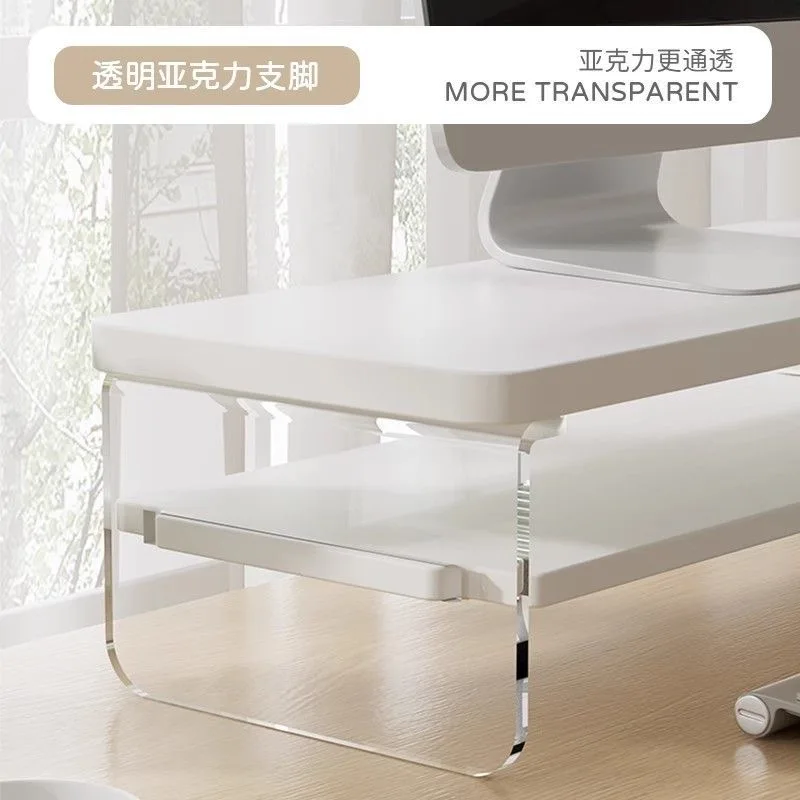 

New double-layer monitor screen height adjuster, office desktop storage bracket, computer keyboard storage shelf