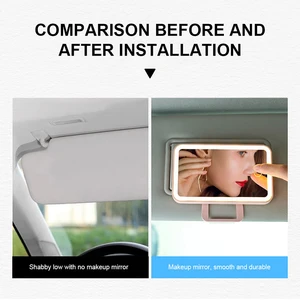 Blalion-Car Sun Makeup Mirror, rechargeable, touch sensor, cosmetic, large screen, filling light, car vanity, interior 8 Main Sales Mirror Big - №8