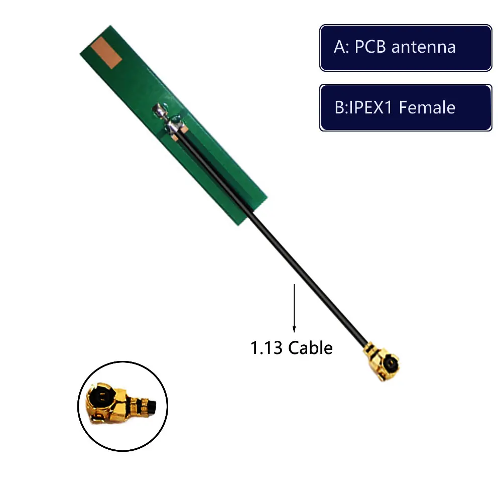 5PCS WiFi Bluetooth 2.4G built-in PCB antenna ZigBee module omnidirectional high gain patch antenna