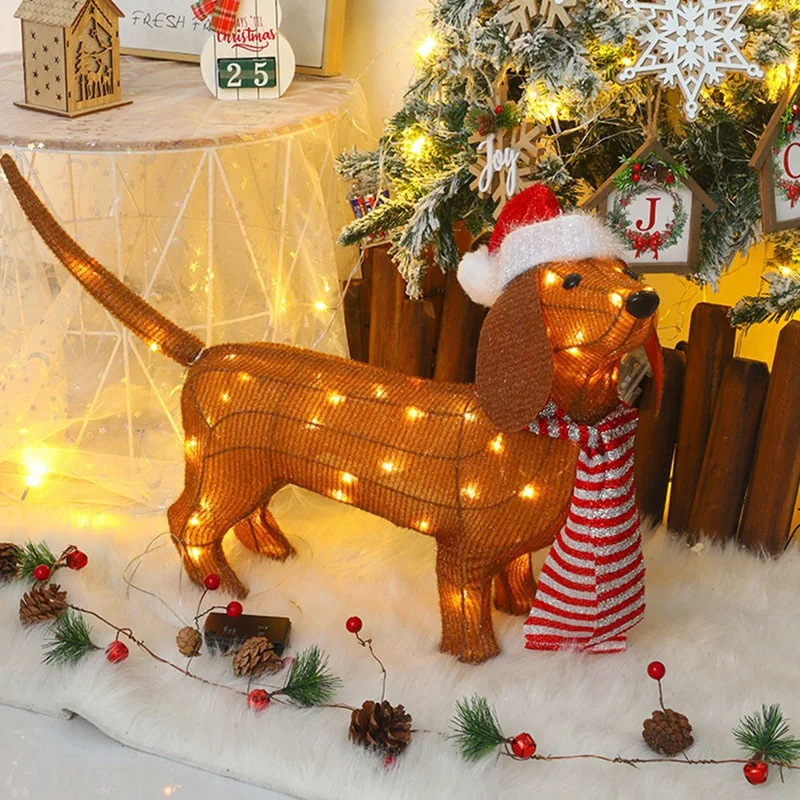 Christmas Lights Dachshund Christmas Shiny Decorations Dachshund Christmas Holiday Decorations