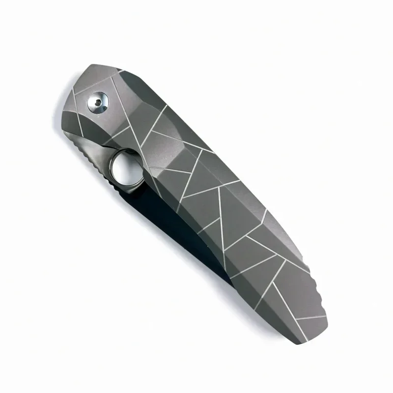 EDC Folding Knife high end collection Tactical Knife Compact Titanium Handle Advanced Powder Steel DLC Mirror Finish