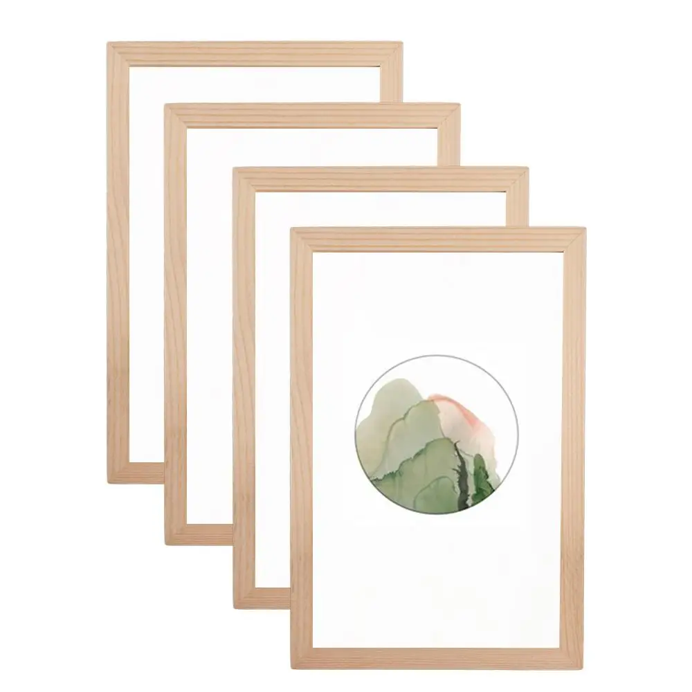 

Art Puzzle Holder DIY Blank Clay Frames Painting Drawing DIY Handcraft Wooden Photo Holders Multi Size DIY Craft