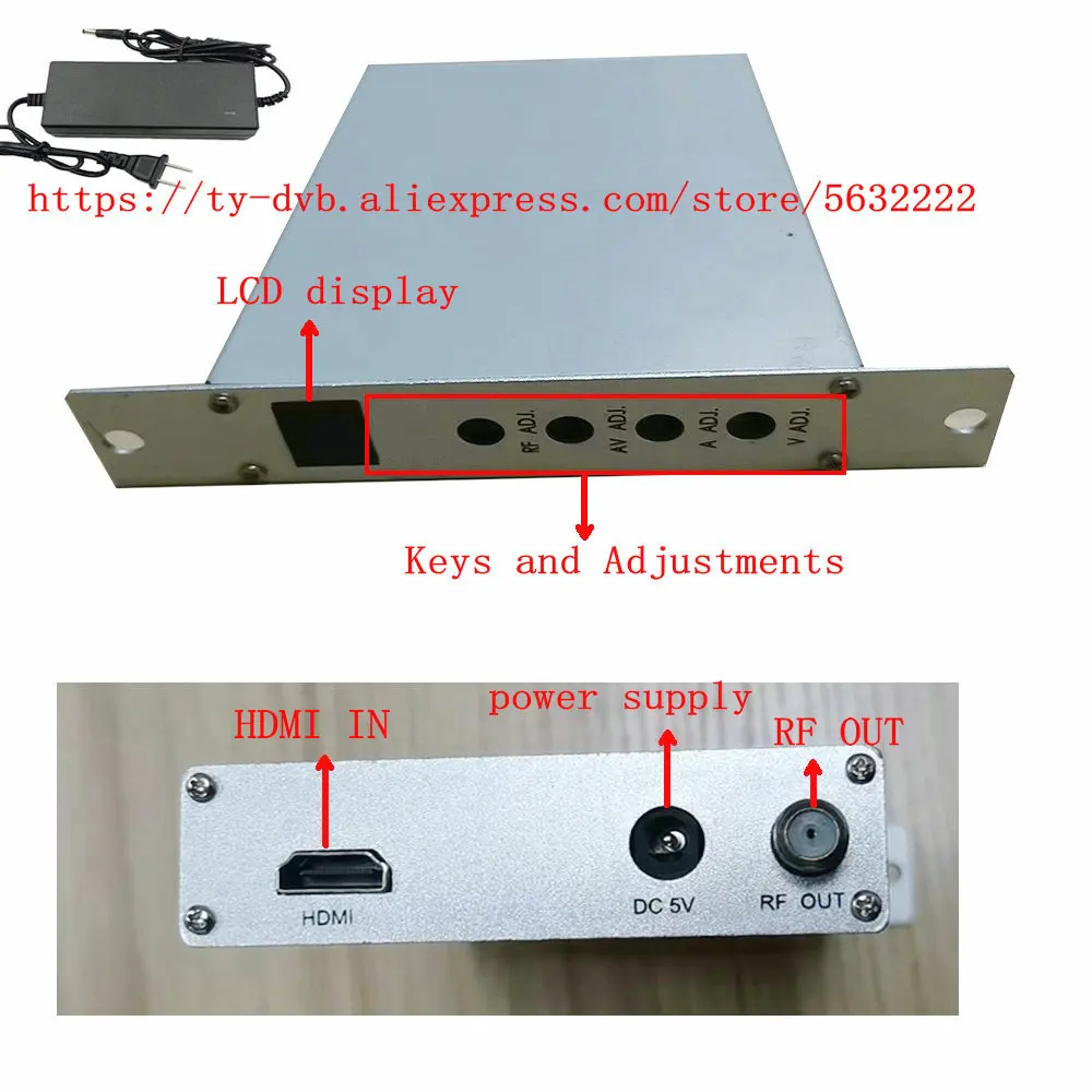 HDMI na analogowy RF, sąsiedni modulator częstotliwości hotel telewizja kablowa wyposażenie frontowe HD na RF