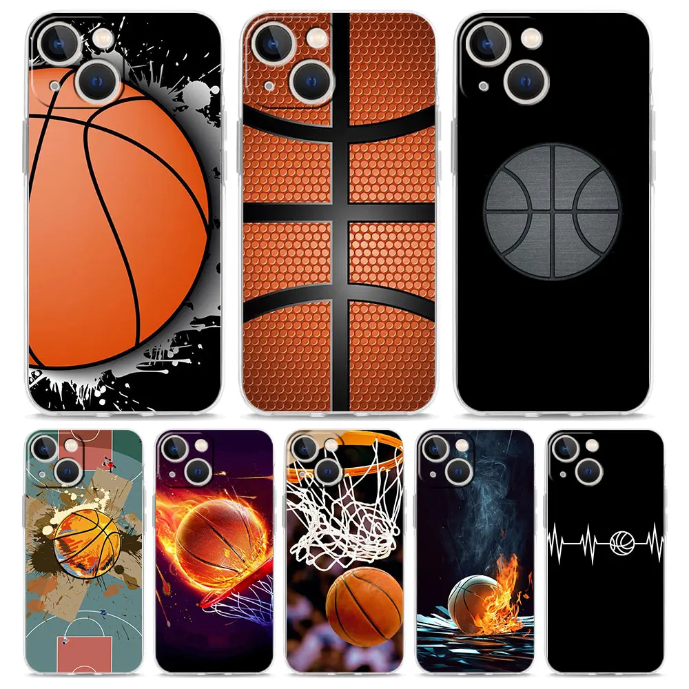 Basketball Pattern Phone Case For Samsung Galaxy S26 S23 S24 S22 S25 Ultra Plus Soft Cover For Galaxy S25+ S24+ S23+ S26+ Shell