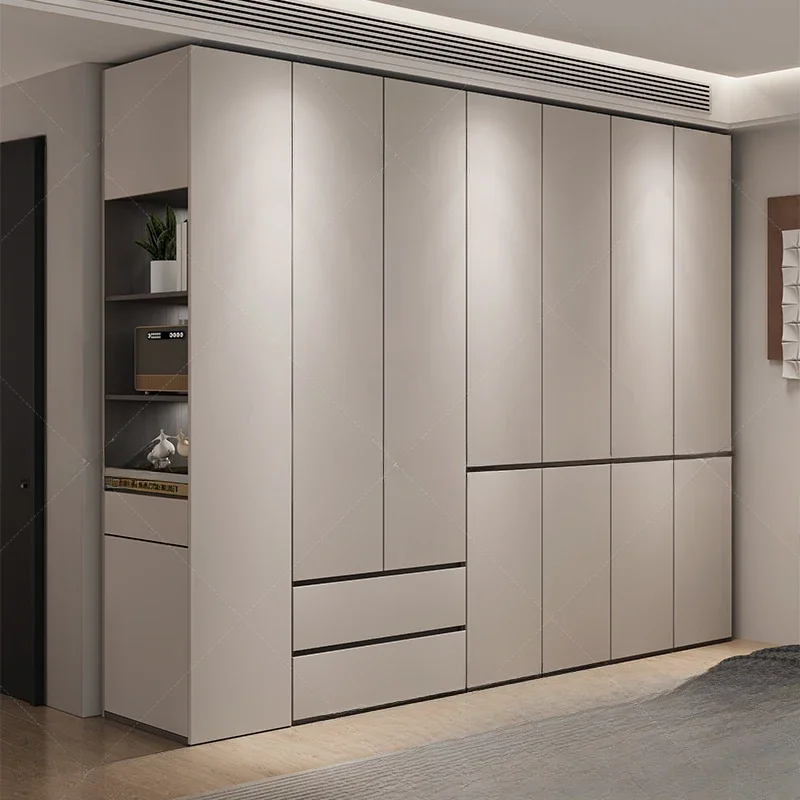 Ou Song board PET skin-sensitive surface one door to the top 60cm depth wardrobe segmented household bedroom clothes