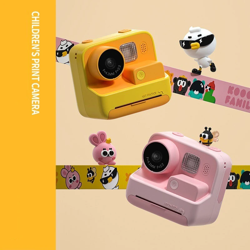 

Children Instant Camera Print Camera For Kids 1080P Video Photo Digital Camera With Print Paper Birthday Gift For Child Girl Boy