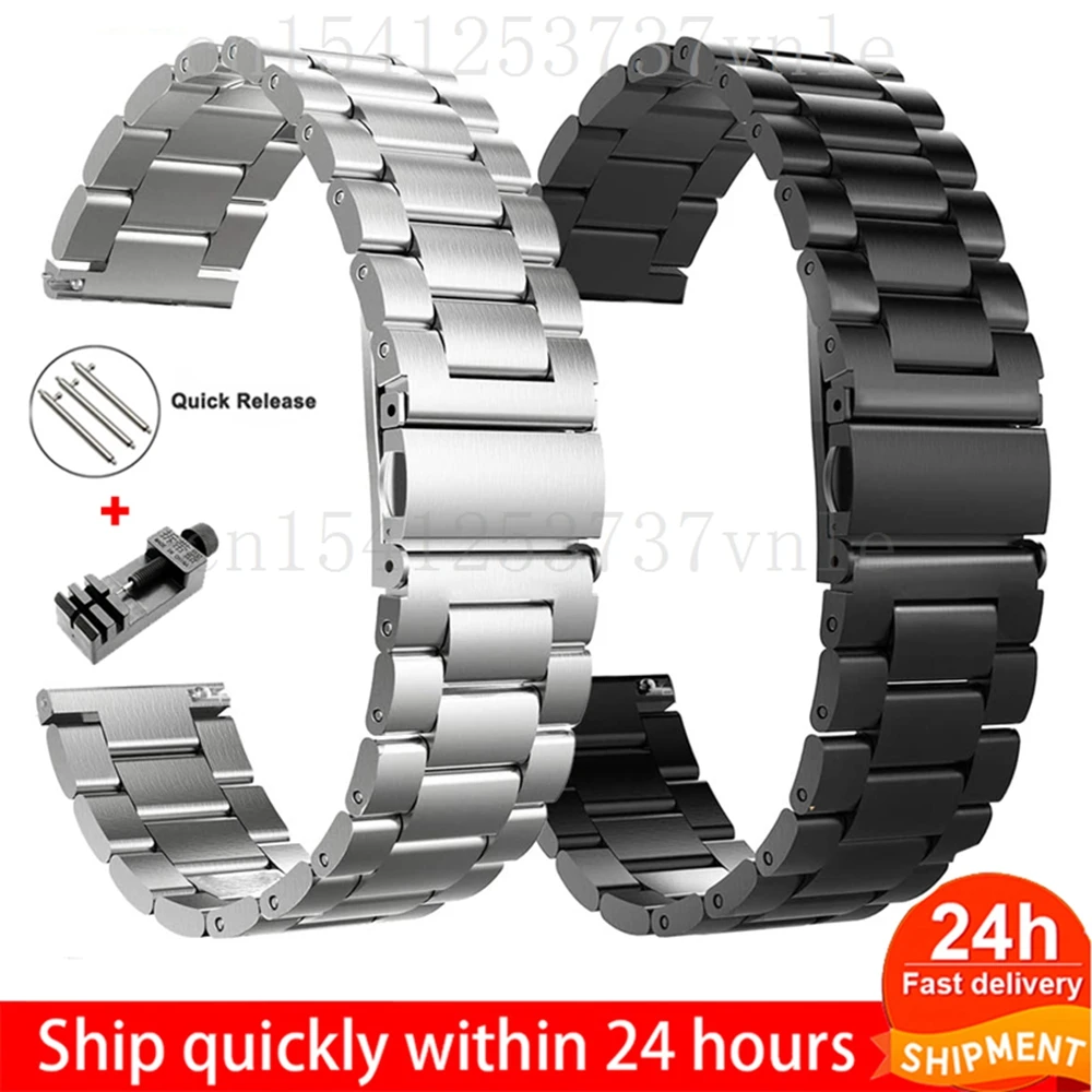 

Solid Metal Band For Garmin Vivoactive 5 4 4S 3 3S/Forerunner 158 245 Venu 2 2s Stainless Steel Strap Watchband Correa Belts