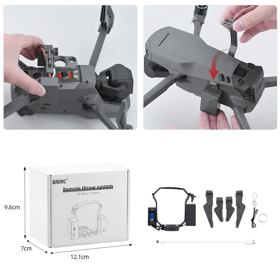 FLYDrone 3-in-1 Mavic 3 Landing Gear With Airdrop System - Payload Release For DJI Mavic 3 Classic/Pro
