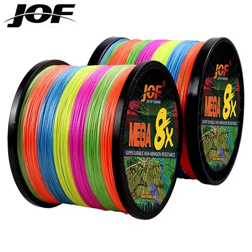 JOF-sedal trenzado X8 PE para Pesca de carpa, multifilamento, alambre de mosca japonés para agua salada, 1000M, 500M, 300M, 18lb-78lb