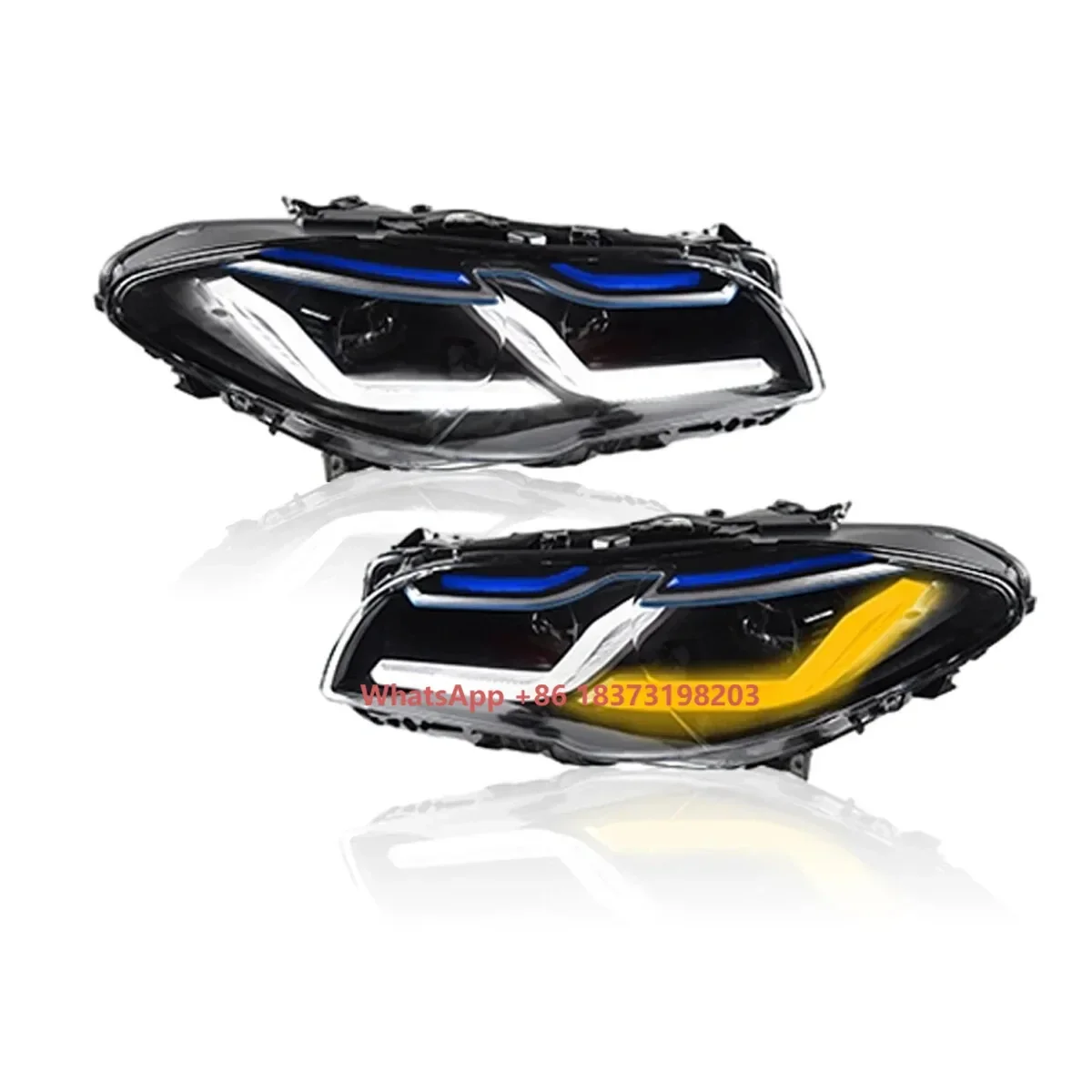 For 5 Series F10 M5 Xenon Headlights G30 LED DRL Lamps Update FULL Set Pair