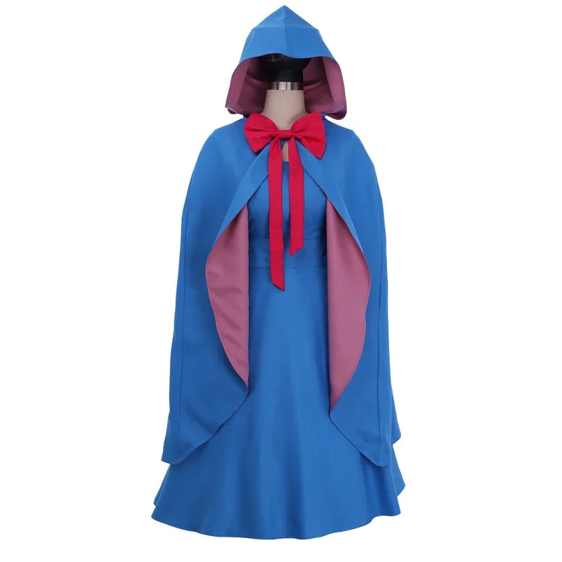 Fairy Godmother Cosplay Costume Women's Blue Dress with Cape Halloween Carnival Role Play  Stage Performance Outfits