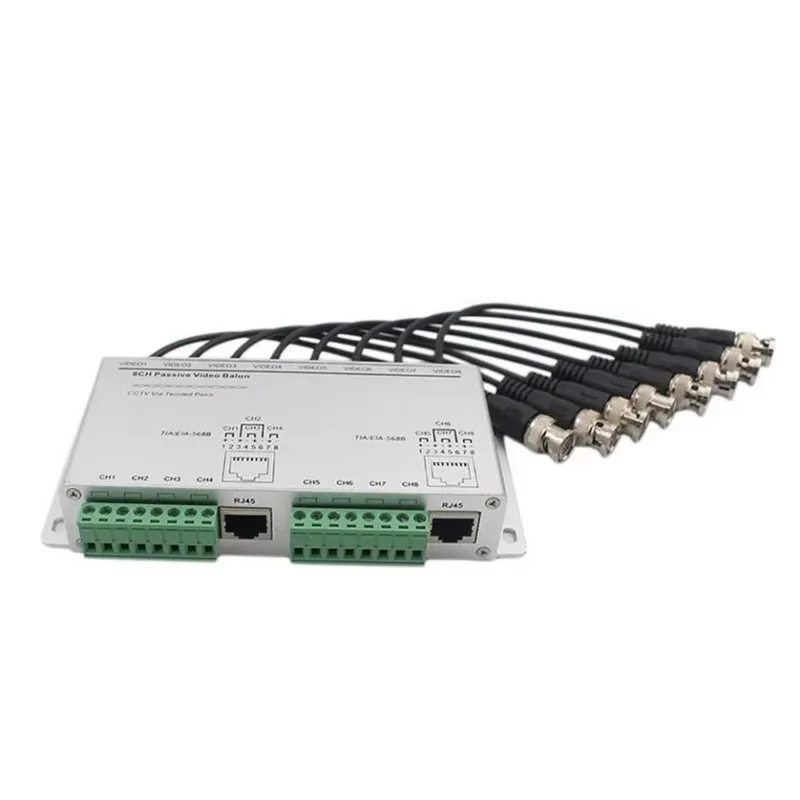 

8CH HD CVI TVI AHD Passive Balun Transceiver 8Channels BNC to UTP Cat5/6 Adapter for CCTV Camera 720P 1080P DVR