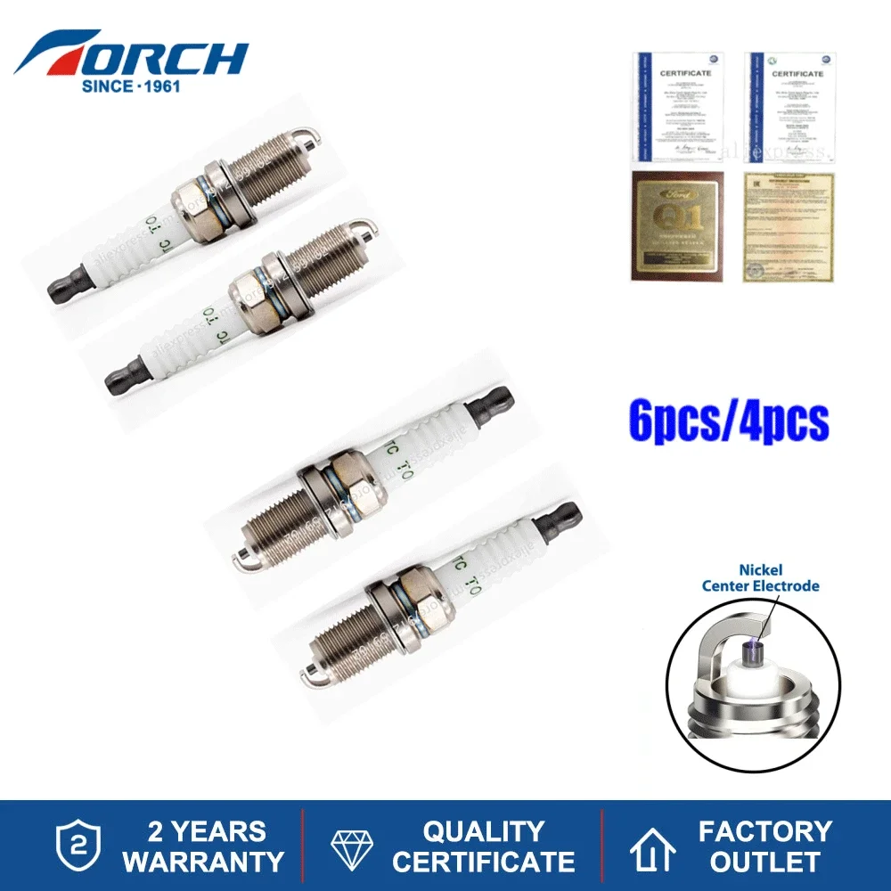 4-6PCS Candle TORCH 5K5RTC Replace for BCPR5ES BCP5ES HQT-9 7700743137 22401-10F15 for CITROËN AX 1.0i AX 1.4 Berlingo 1.1 BX 16