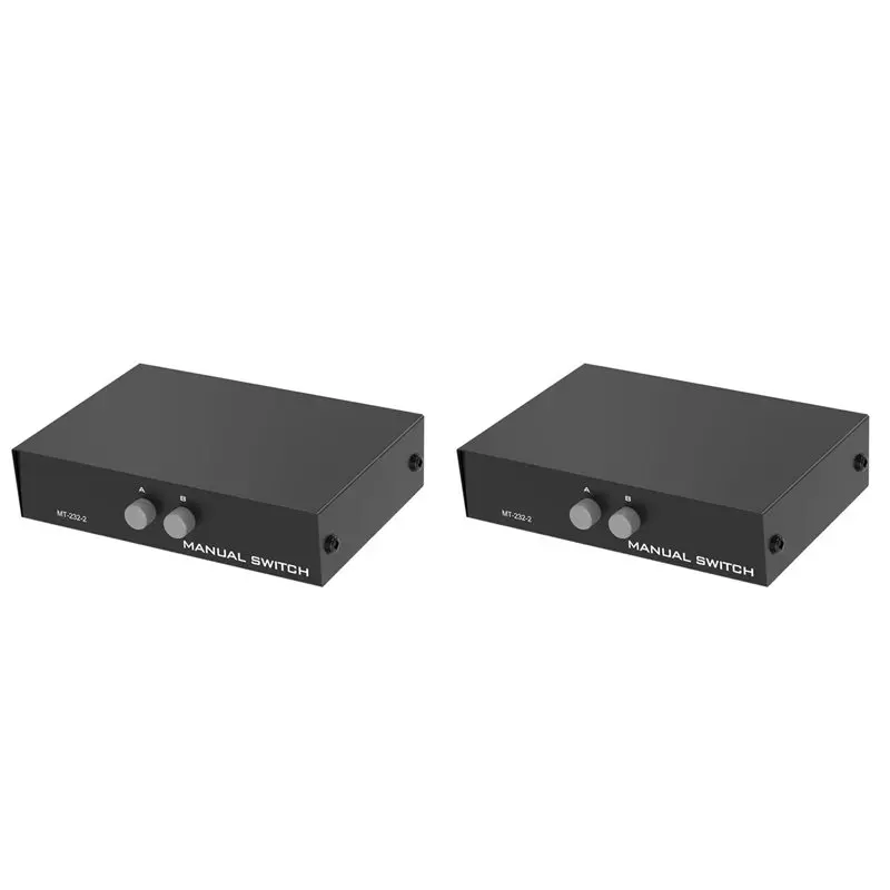 2X RS-232 2 Kinds Of Way Serial 9Pin Switch Manual Sharing Selector In 1 Out-ABIU